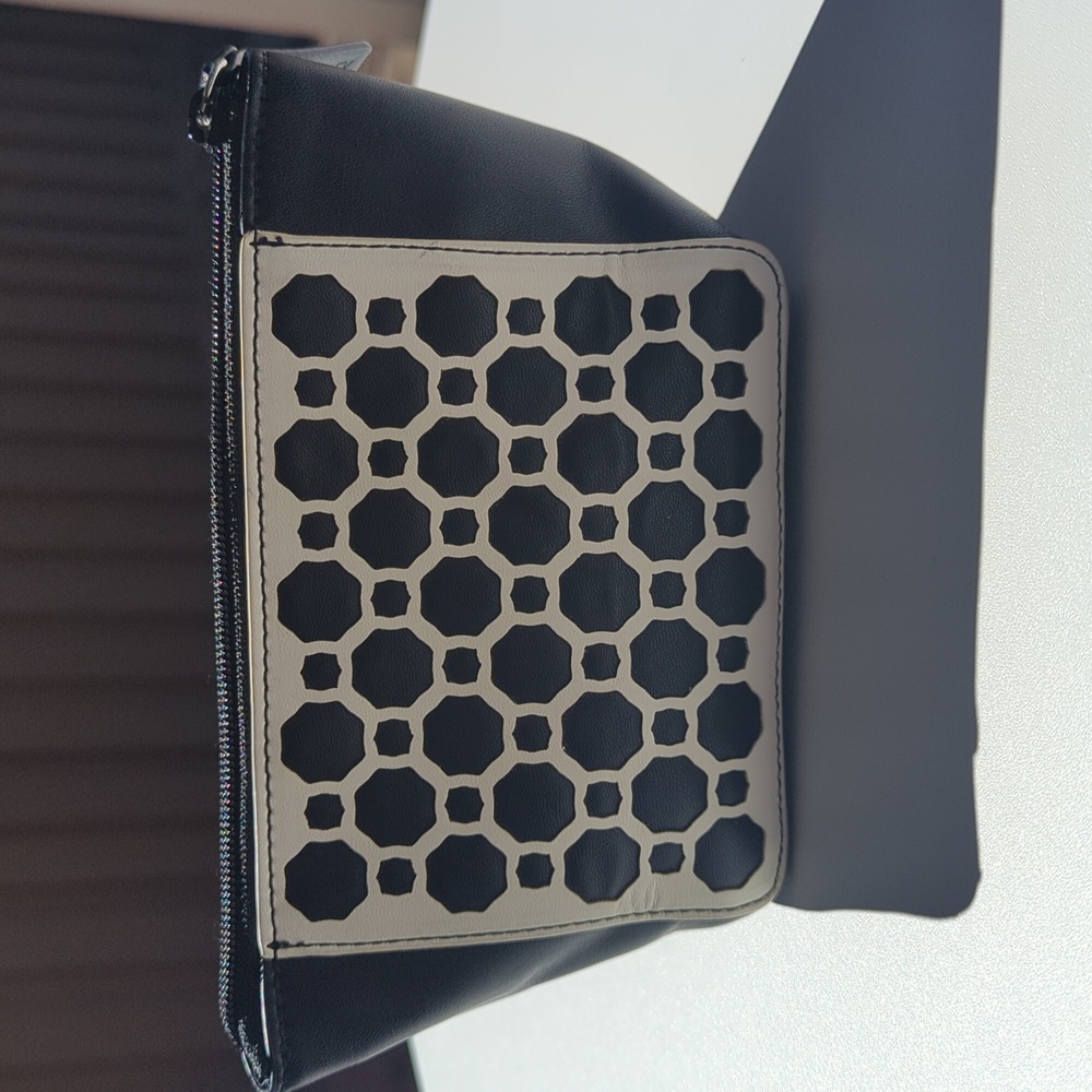 Vera Bradley Midnight Geometric Laser Cut Make Up Bag
